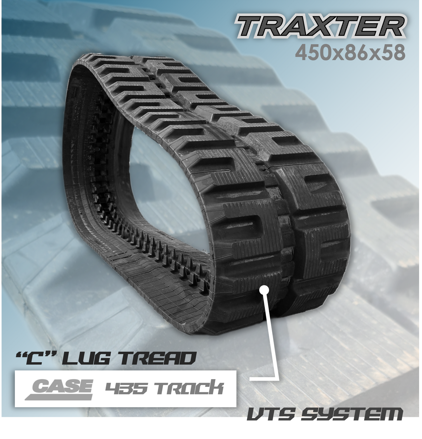 CASE 435 VTS TRACKS (Compatible with Versatile Track Conversion System)