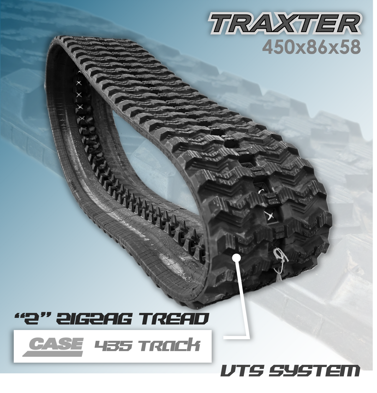 CASE 435 VTS TRACKS (Compatible with Versatile Track Conversion System)